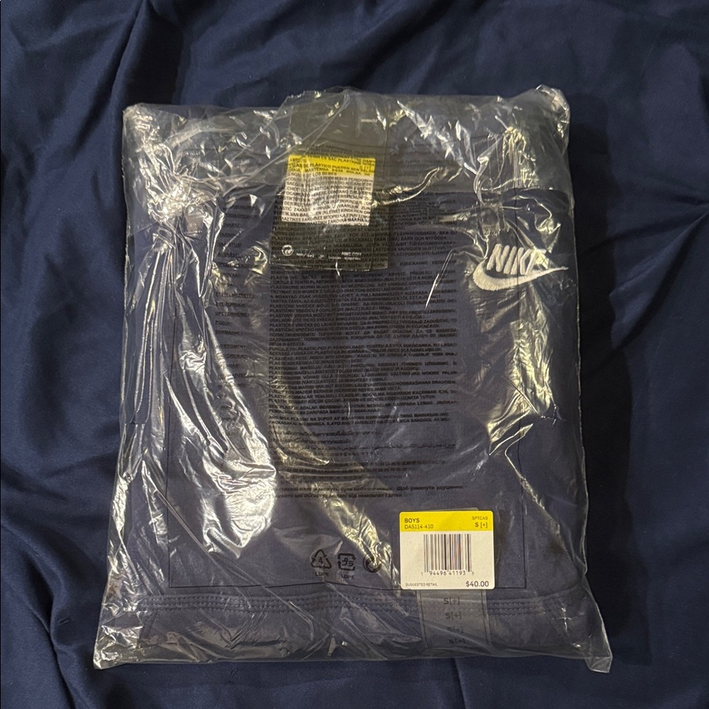 **BRAND NEW** Nike Midnight Blue Hoodie Sweatshirt with White Logo